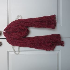 Raspberry Colored Animal Print Scarf